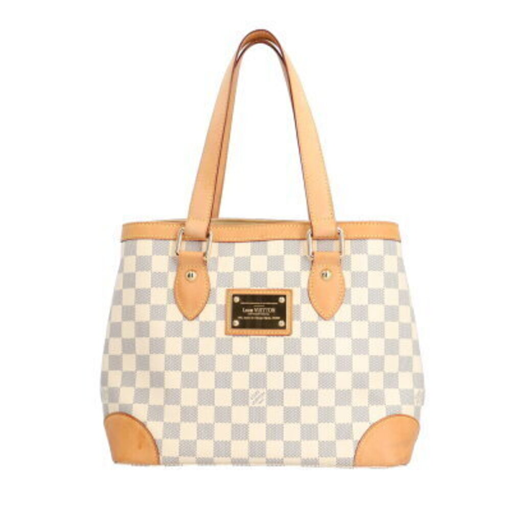 Louis Vuitton Hampstead Damier Azur White Tote Bag Canvas White